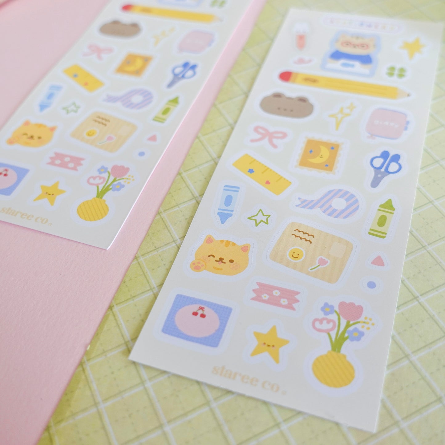 Cute Stationery Sticker Sheet