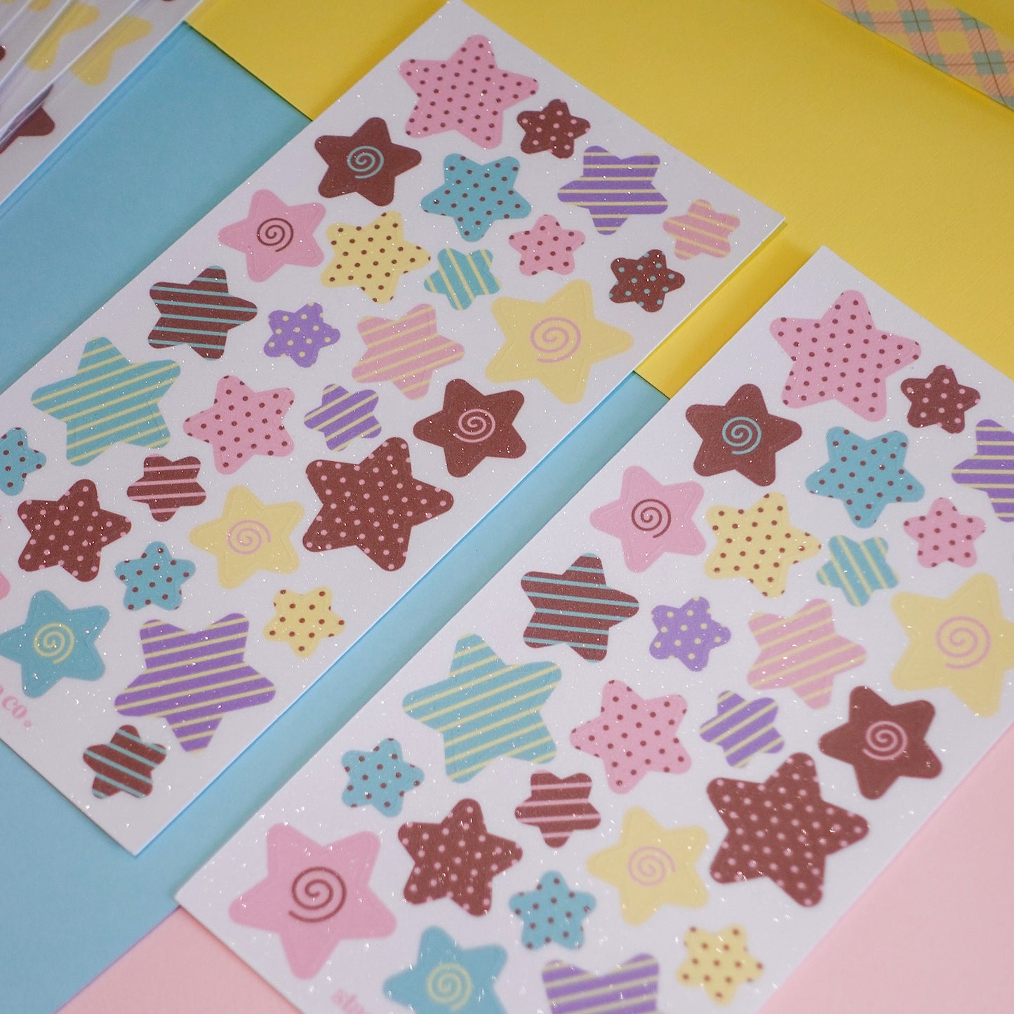 Candy Pattern Stars Sticker Sheet