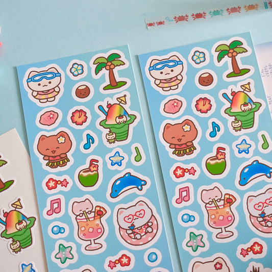 Aloha Kitty Sticker Sheet