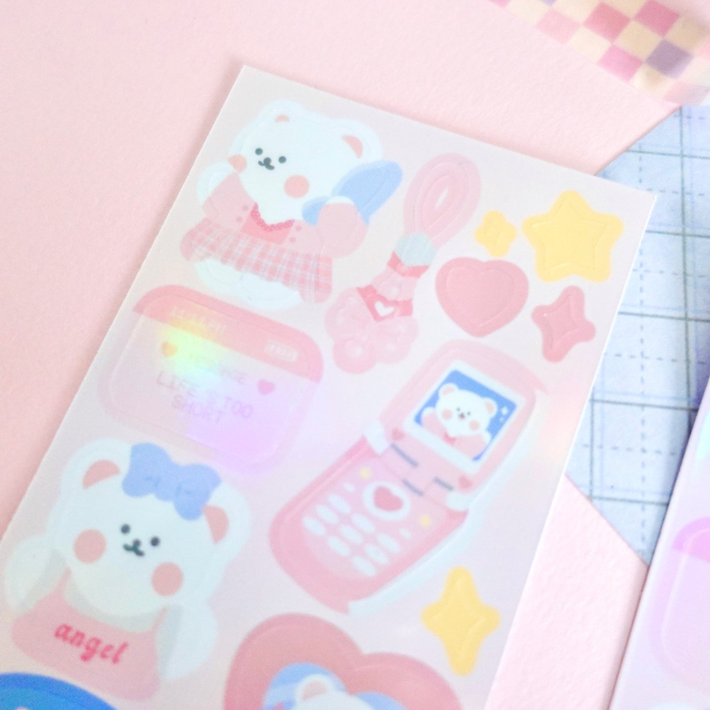 Pink Y2K Tech Sticker Sheet