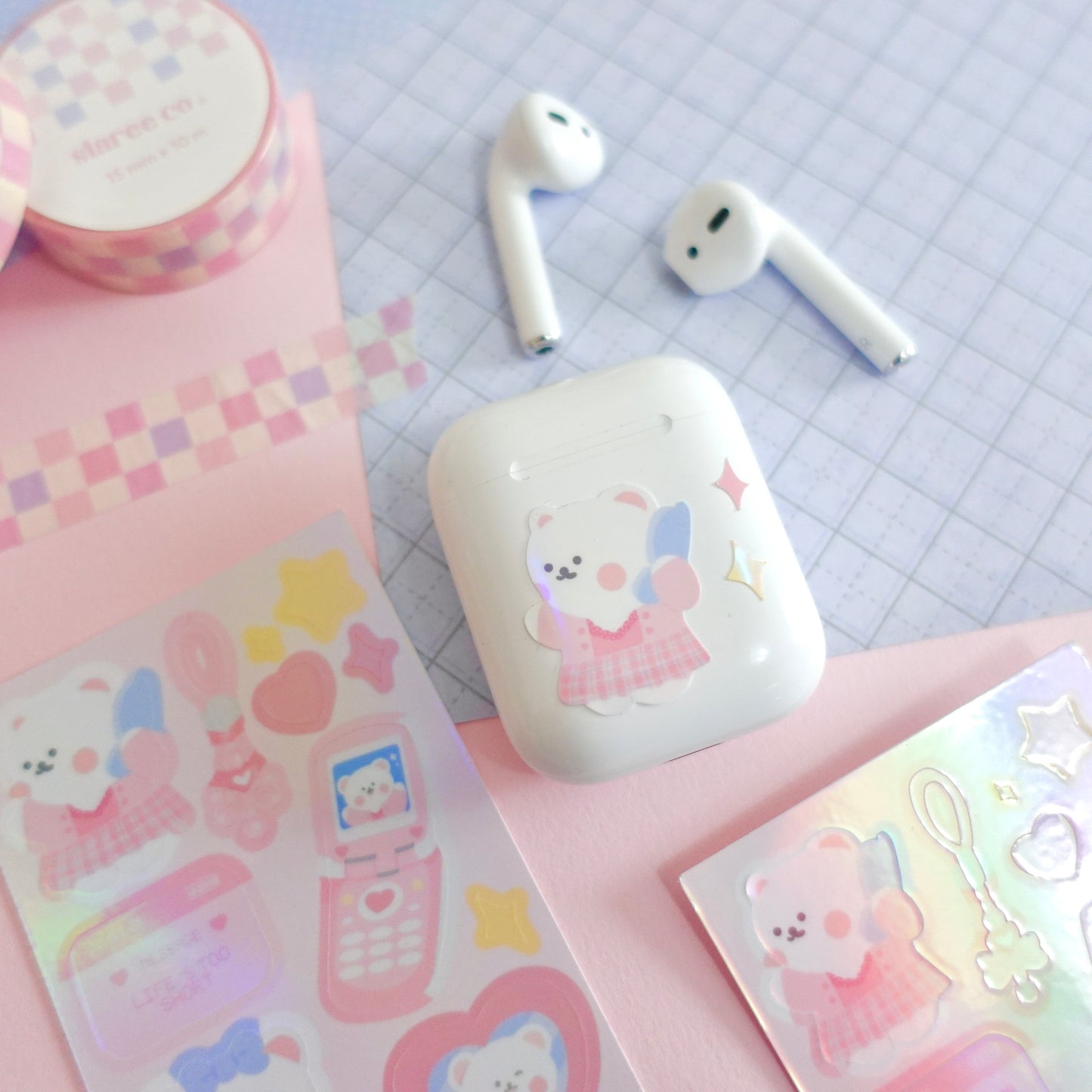 Pink Y2K Tech Sticker Sheet