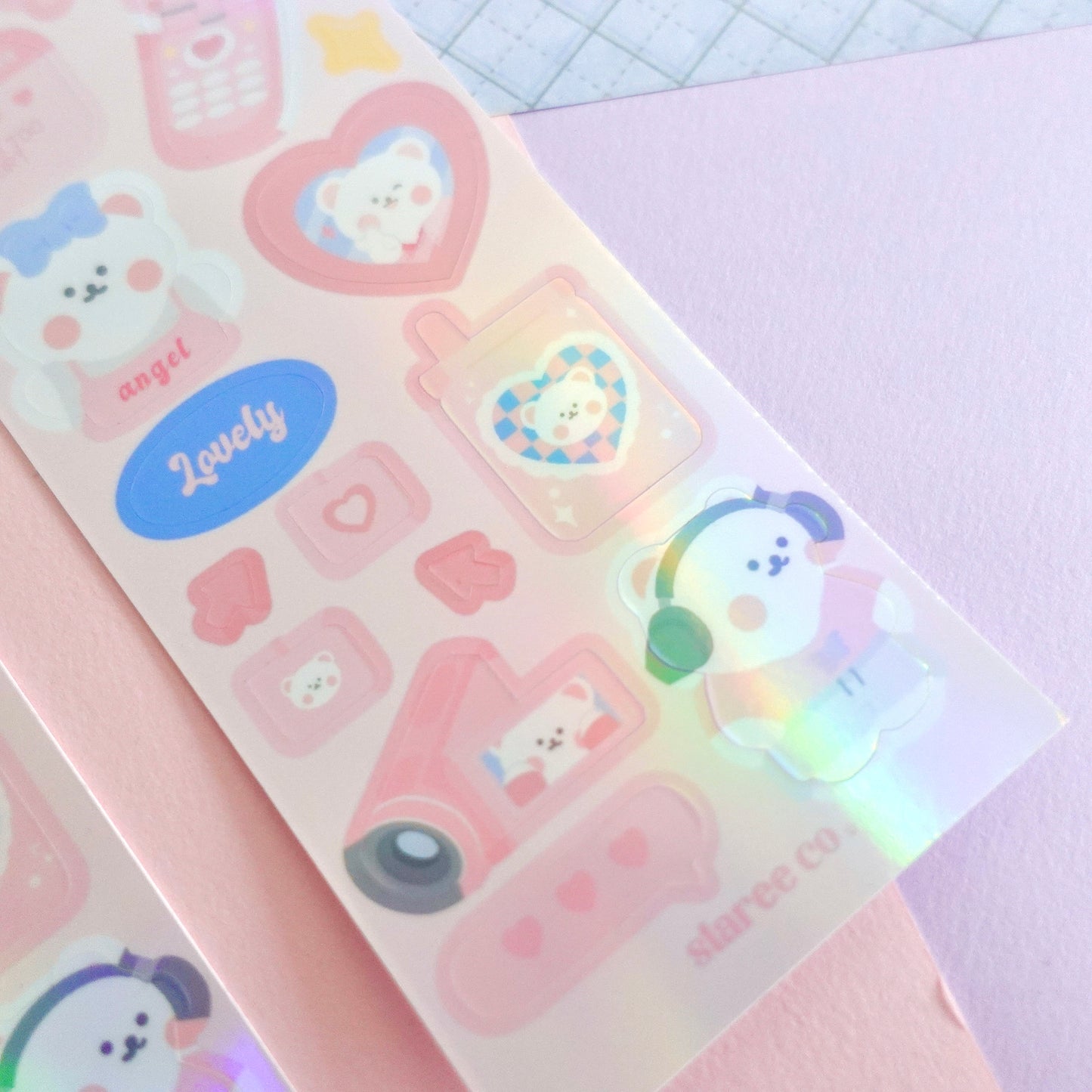 Pink Y2K Tech Sticker Sheet