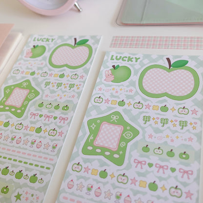 Lucky Green Apple Sticker Sheet