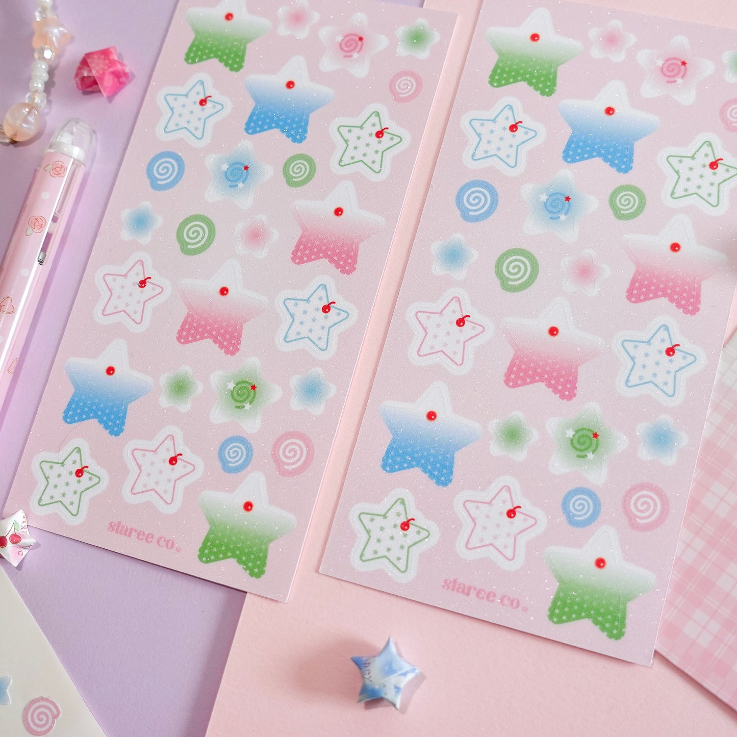 Cream Soda Stars Sticker Sheet
