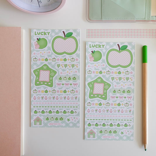 Lucky Green Apple Sticker Sheet