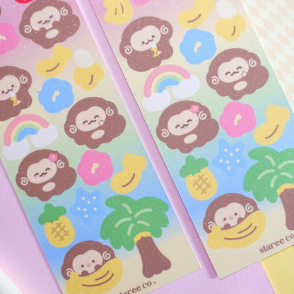 Tropical Monkee Sticker Sheet