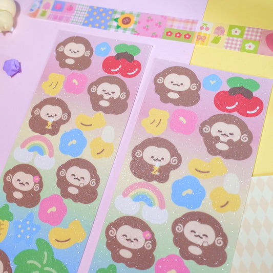 Tropical Monkee Sticker Sheet