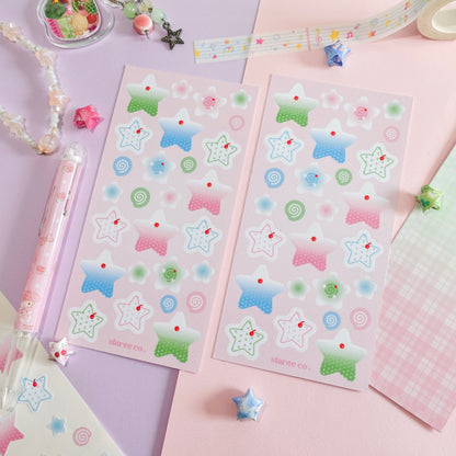 Cream Soda Stars Sticker Sheet