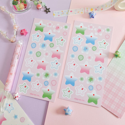 Cream Soda Stars Sticker Sheet