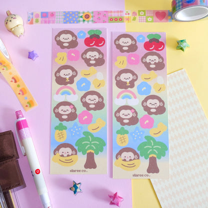 Tropical Monkee Sticker Sheet