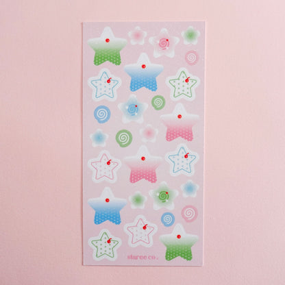 Cream Soda Stars Sticker Sheet