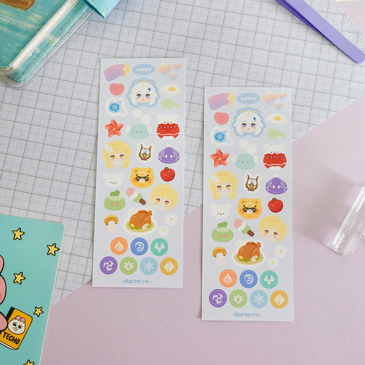 Genshin Impact Journaling Sticker Sheet