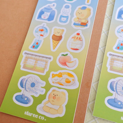 Summer Day in Japan Sticker Sheet